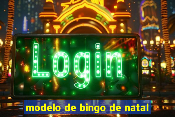 modelo de bingo de natal